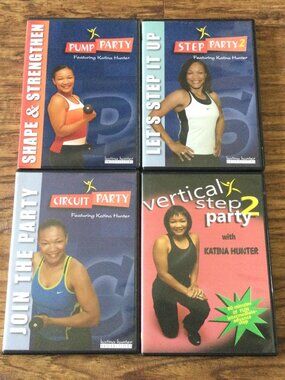 4 Workout DVDs Katina Hunter Vertical Step 2 Pump Circuit Party